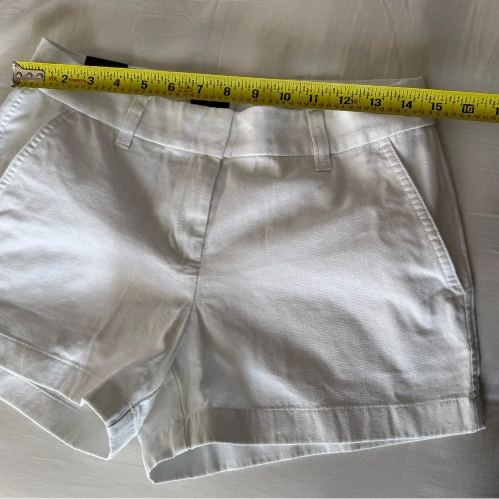 J. Crew Women's White Cotton Chino Bermuda Shorts